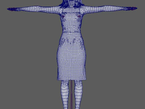 Kathryn Hahn Character 3D Model