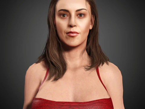 Aubrey Plaza Character 3D Model