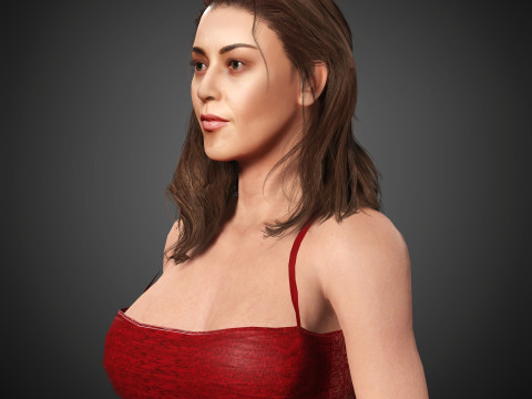 Aubrey Plaza Character 3D-Modell