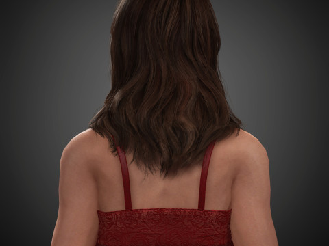 Aubrey Plaza Character 3D-Modell