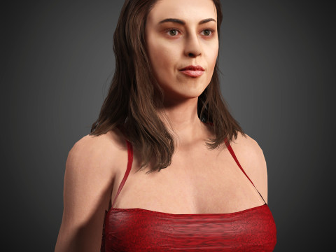 Aubrey Plaza Character 3D-Modell