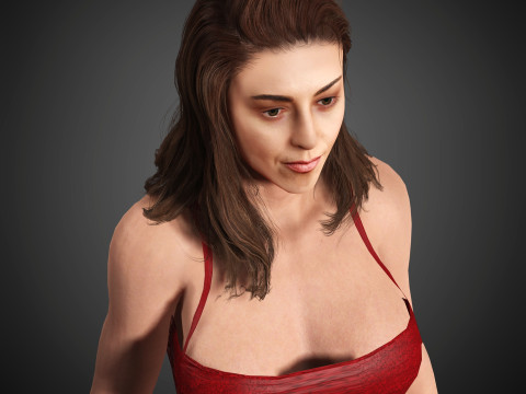 Aubrey Plaza Character 3D-Modell