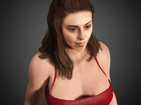 Aubrey Plaza Character 3D Model