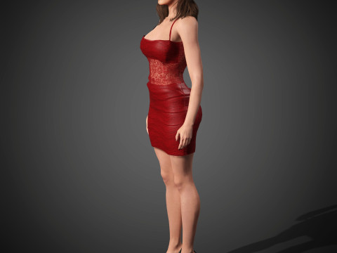 Aubrey Plaza Character 3D-Modell