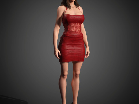Aubrey Plaza Character 3D-Modell