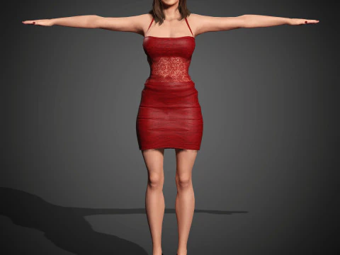 Aubrey Plaza Character 3D Model