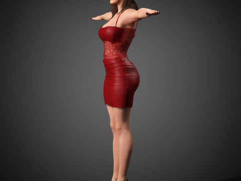 Aubrey Plaza Character 3D-Modell