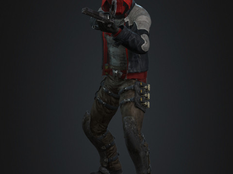 Red Hood Character Model 3D