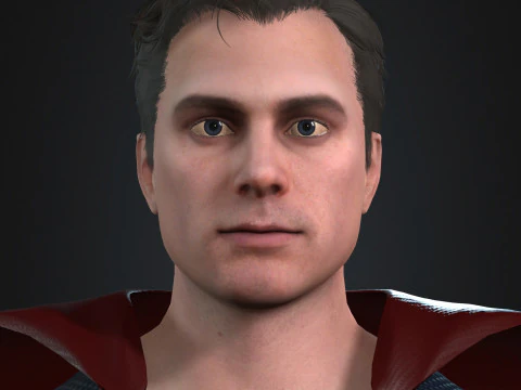 सुपरमैन चरित्र 3D मॉडल