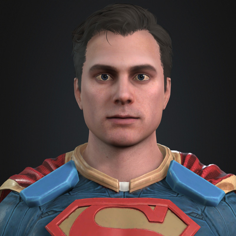 Superman Character 3D Модель .c4d .max .obj .3ds .fbx .stl .blend