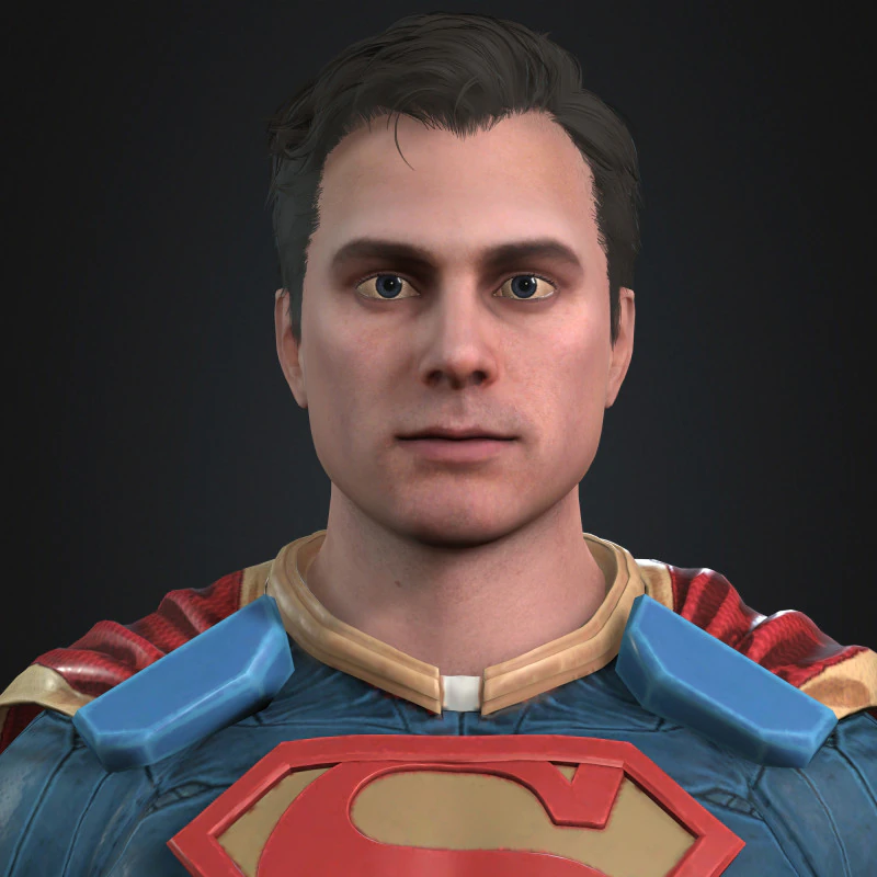Superman Character 3D Model .c4d .max .obj .3ds .fbx .stl .blend 