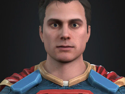 सुपरमैन चरित्र 3D मॉडल