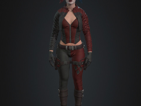 Harley Quinn Character 3D Model