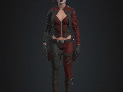 Harley Quinn Character 3D Model