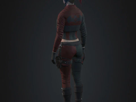 Harley Quinn Character 3D Model