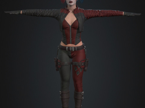 Harley Quinn Character 3D Model