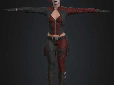 Harley Quinn Character 3D Model