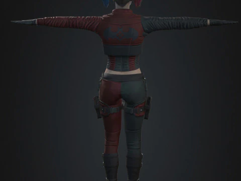 Harley Quinn Character 3D Model