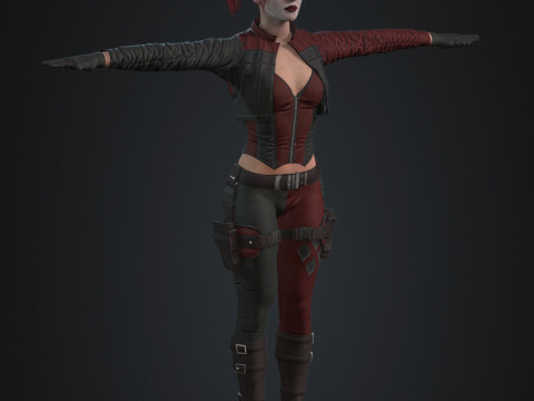 Harley Quinn Character 3D Model