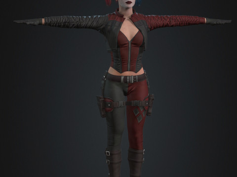 Harley Quinn Character 3D Model