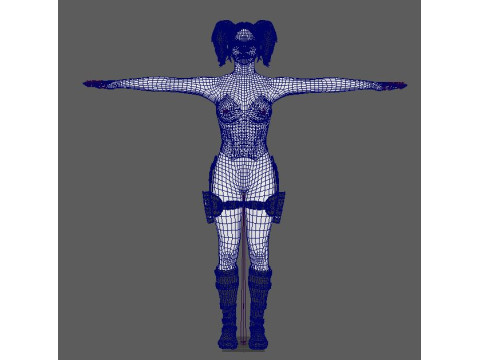 Harley Quinn Character 3D Model