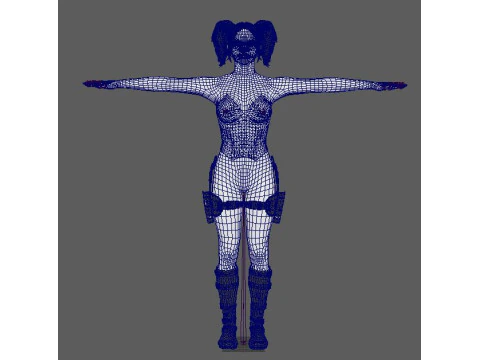 Harley Quinn Character 3D Model