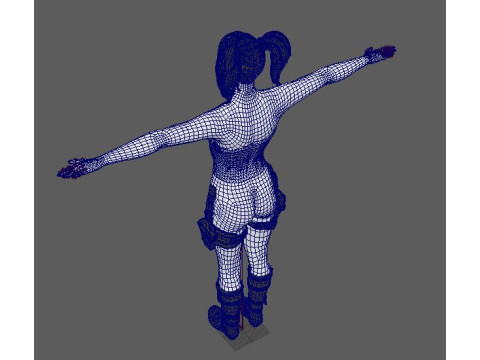 Harley Quinn Character 3D Model