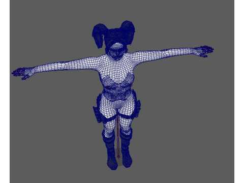 Harley Quinn Character 3D Model