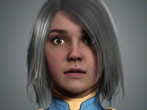 SuperGirl-Charakter 3D Modell