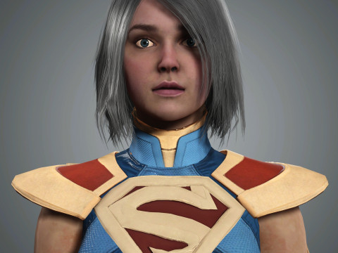 SuperGirl Character 3D-Modell