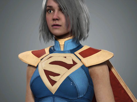 SuperGirl Character 3D-Modell