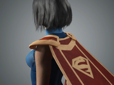 SuperGirl Character 3D-Modell
