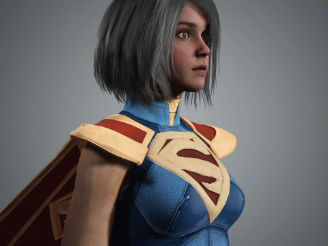 SuperGirl Character 3D-Modell