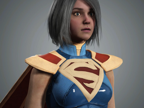 SuperGirl Character 3D-Modell