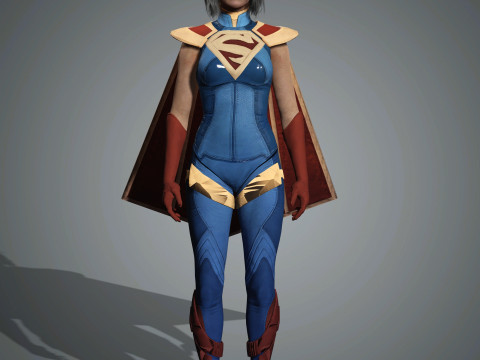 SuperGirl Character 3D-Modell