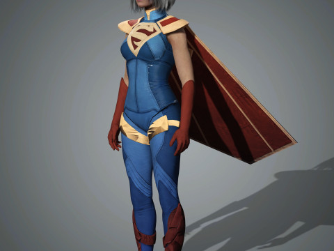 SuperGirl Character 3D-Modell