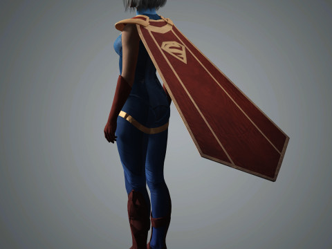 SuperGirl Character 3D-Modell