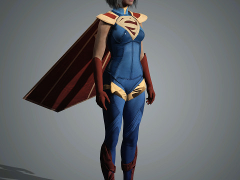 SuperGirl Character 3D-Modell