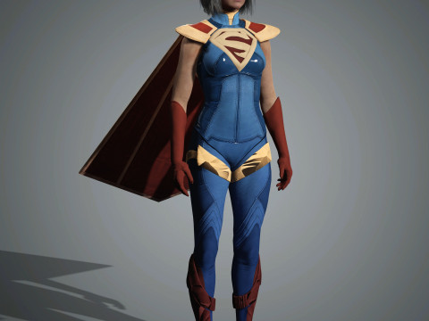 SuperGirl Character 3D-Modell