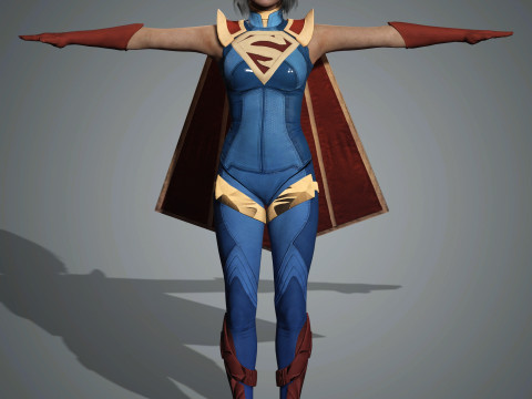 SuperGirl Character 3D-Modell