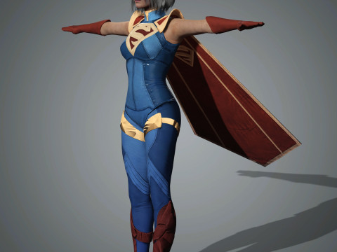 SuperGirl Character 3D-Modell