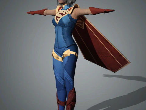 SuperGirl Character 3D Model
