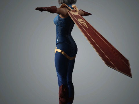 SuperGirl Character 3D-Modell