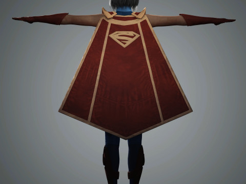 SuperGirl Character 3D-Modell