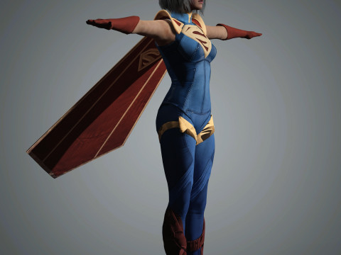 SuperGirl Character 3D-Modell