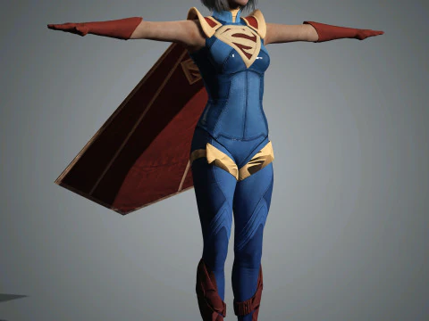 SuperGirl Character 3D Model