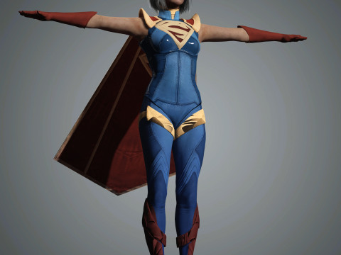SuperGirl Character 3D-Modell