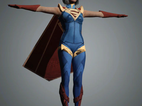 SuperGirl Character 3D Model