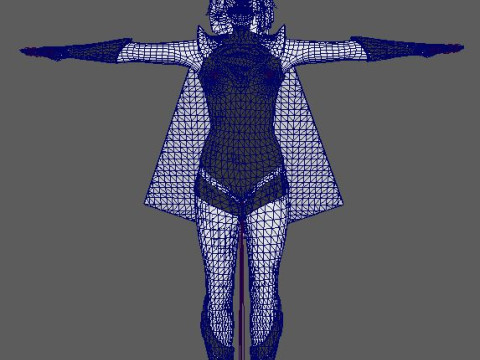 SuperGirl Character 3D-Modell