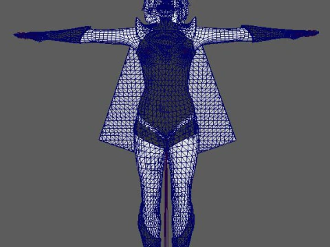 SuperGirl Character 3D Model